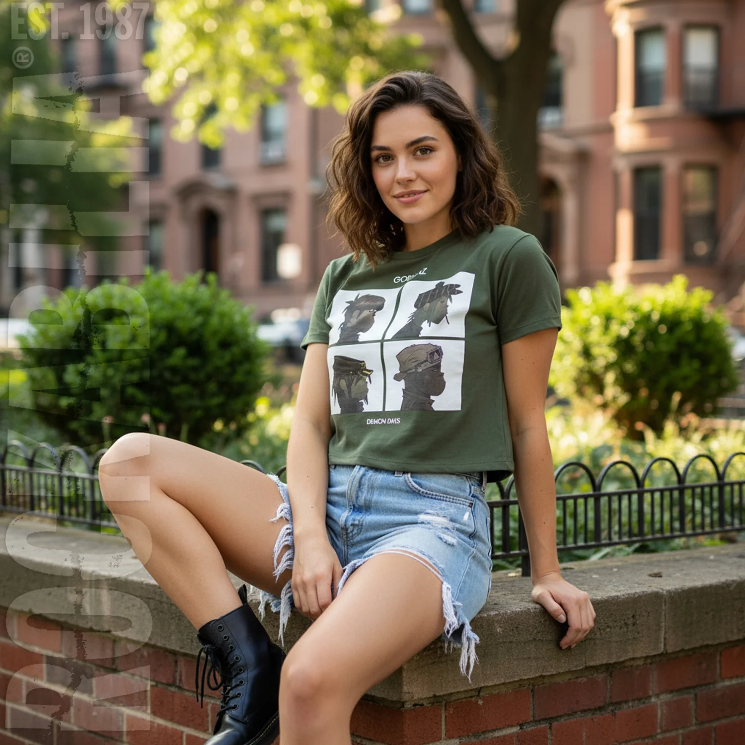 Demon Days Ladies Crop Top Junior Top - Image 3